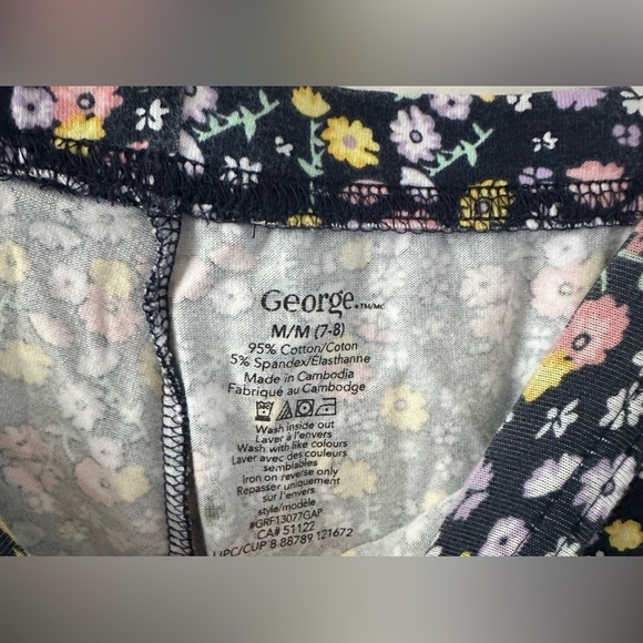 🎁George: Girls Floral Leggings- Size M🎁 - Picture 3 of 3